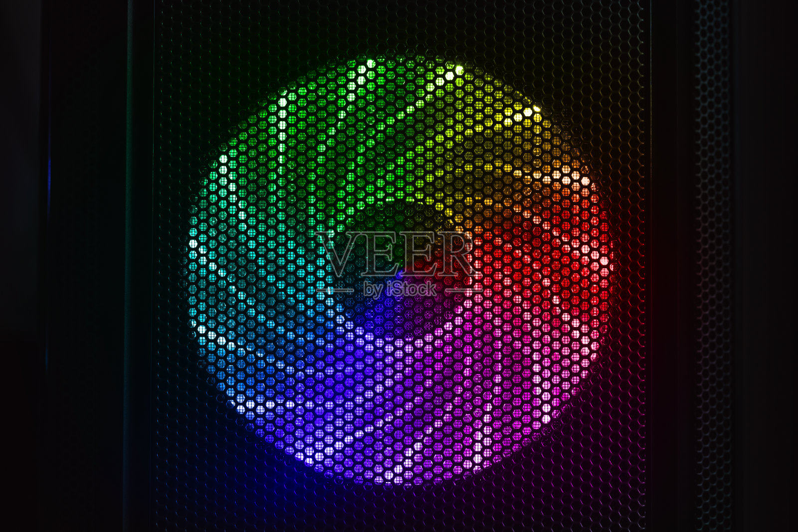 LED灯照亮PC冷却器风扇发光明亮照片摄影图片