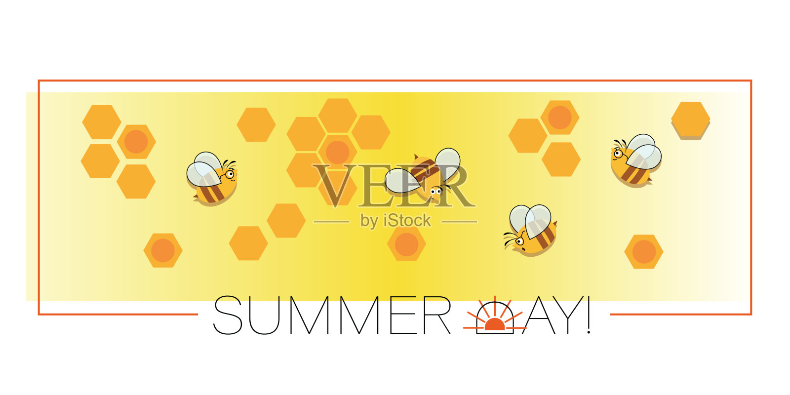 卡通的蜜蜂。卡,海报。可爱的昆虫。蜜蜂类有趣的灵感背景与飞行的蜜蜂。插画图片素材