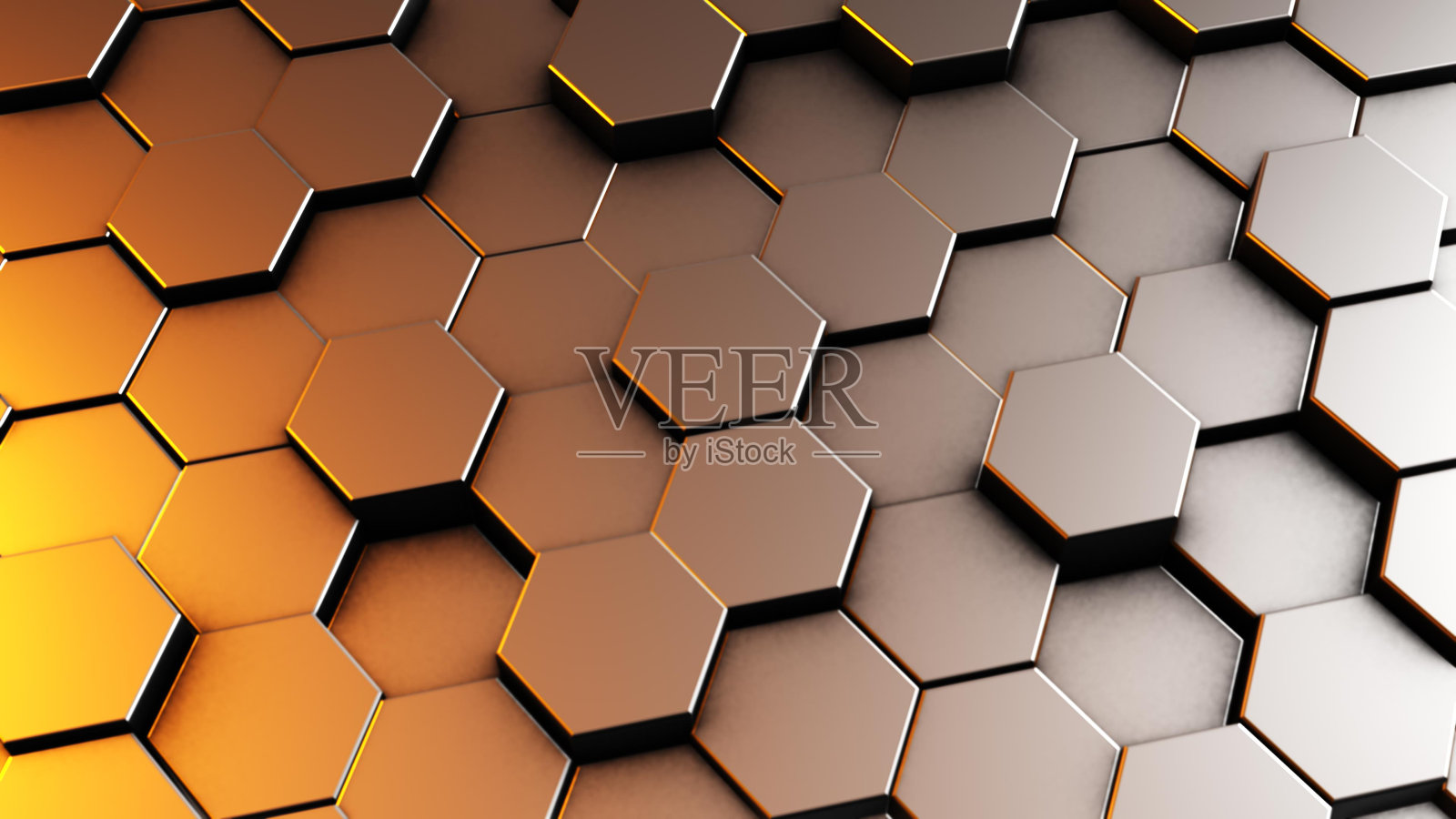 六角形抽象三维背景照片摄影图片