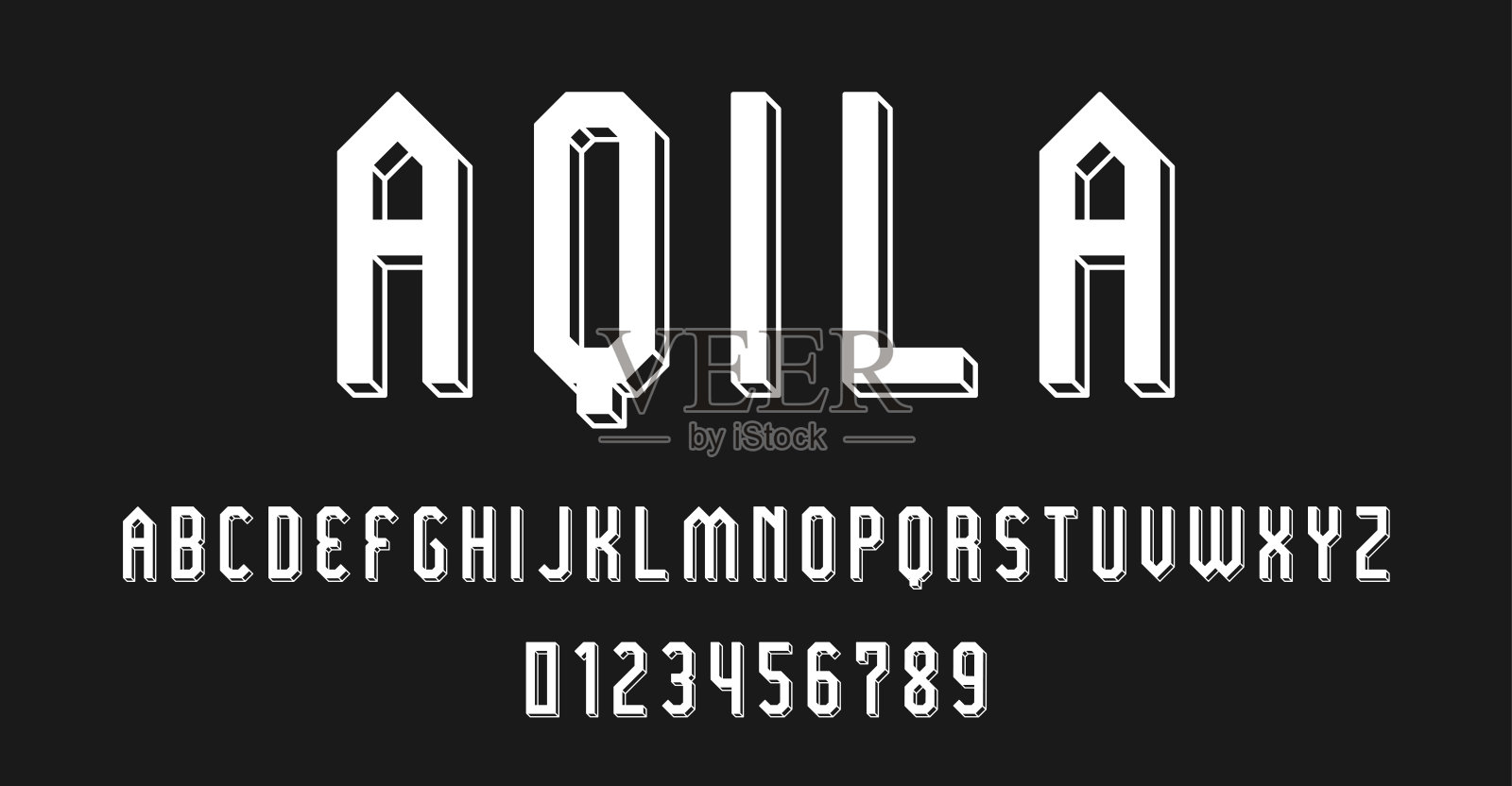 一组字母、字体、字母和数字插画图片素材