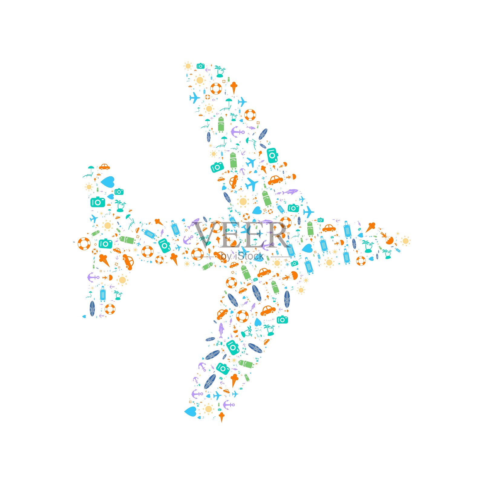 飞机旅行3设计元素图片