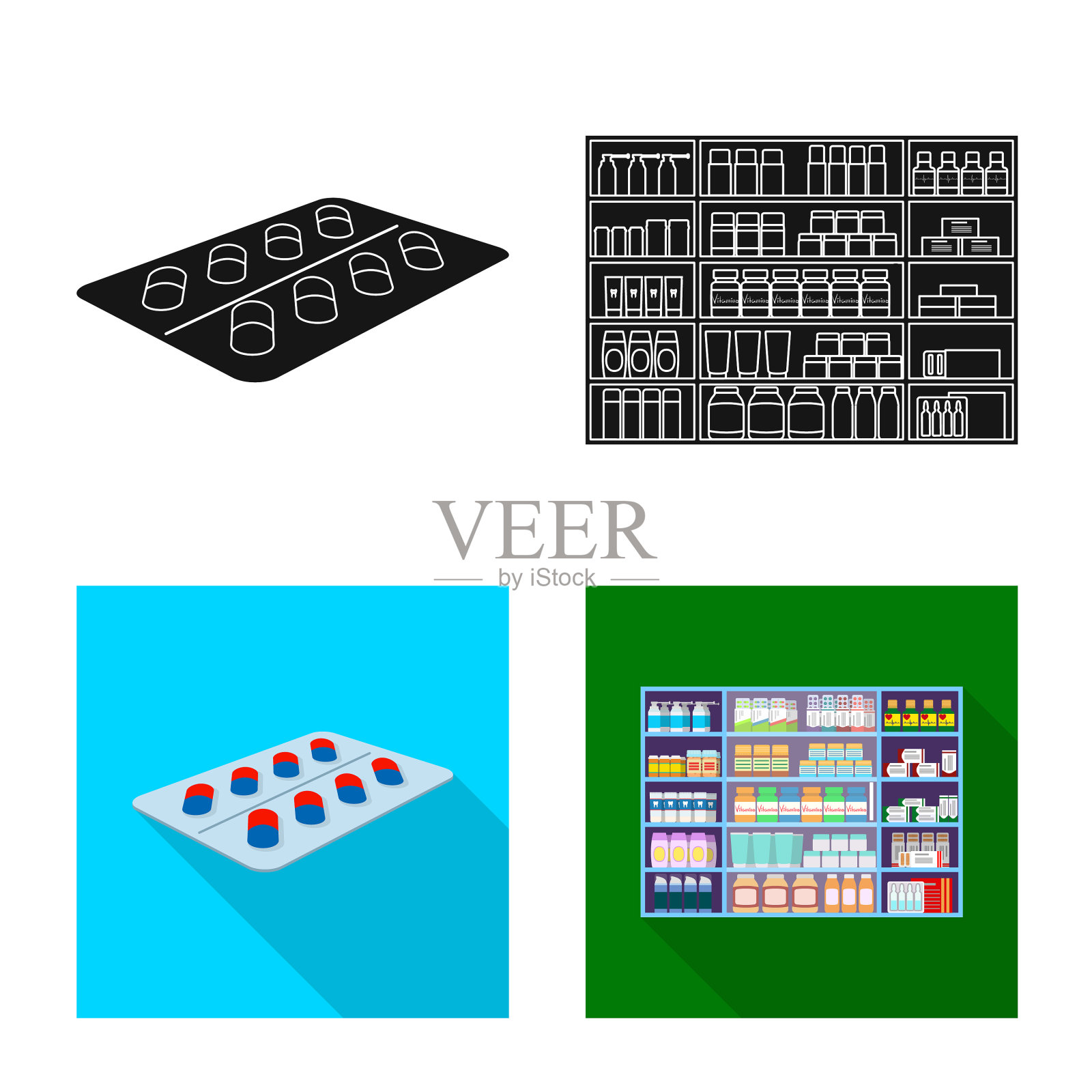 设计零售和医疗标识图标素材