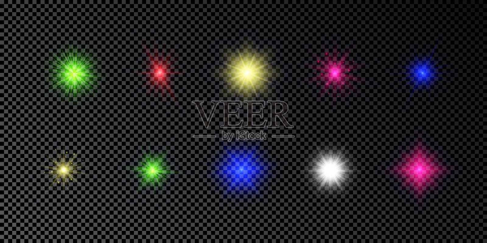 镜头光晕的光效应插画图片素材