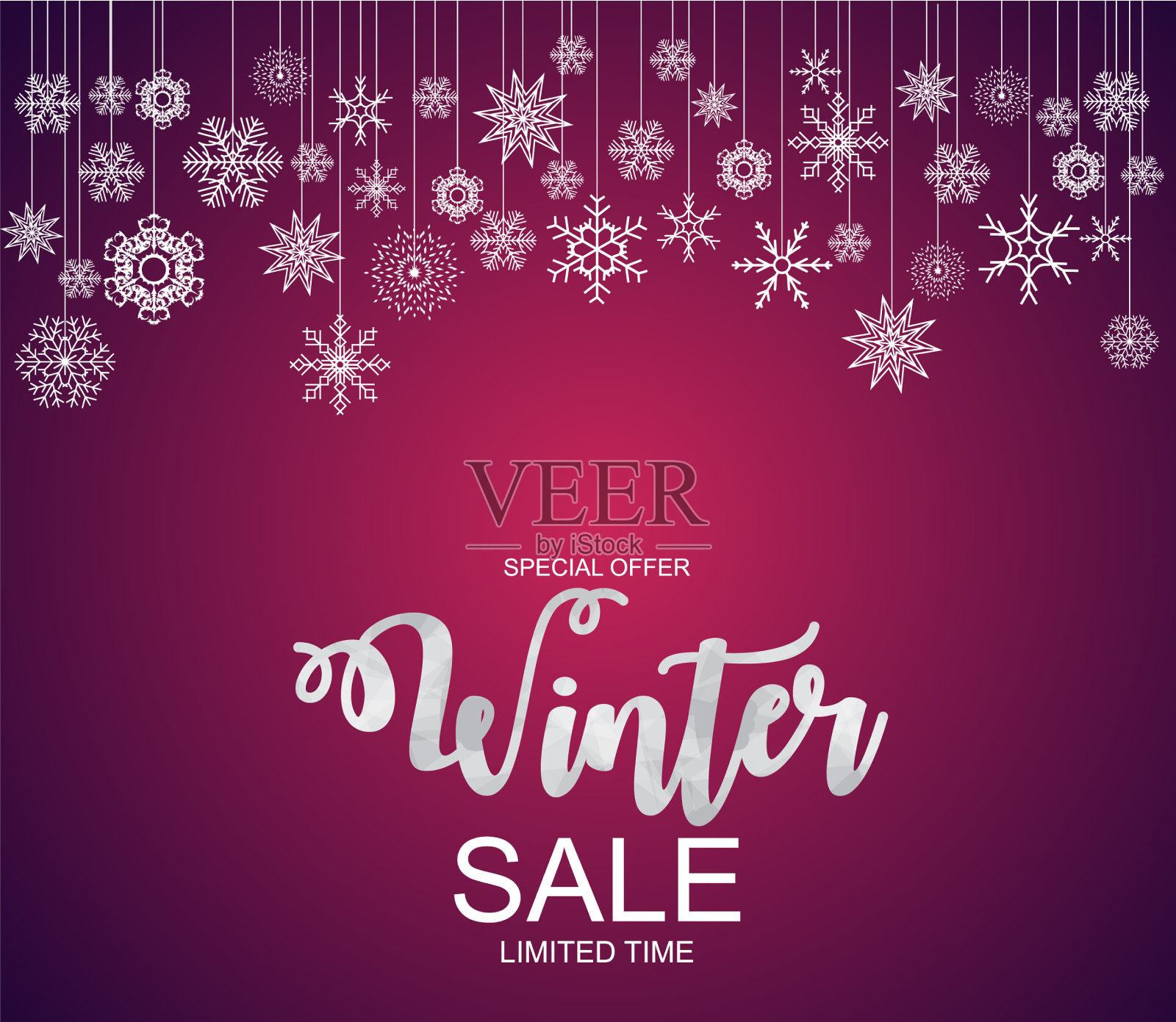 冬季促销背景特别优惠横幅插画图片素材