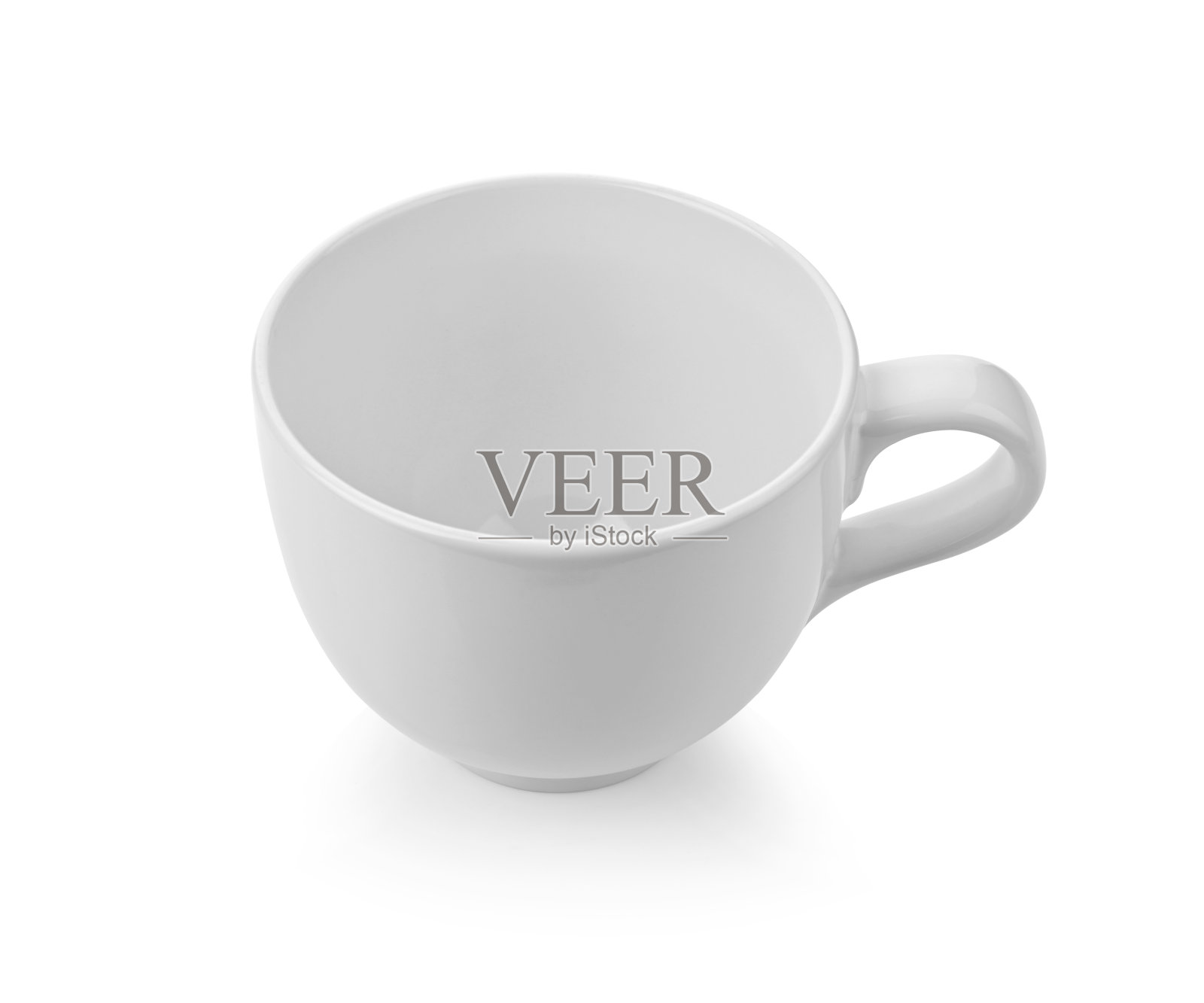 白色杯孤立在白色背景照片摄影图片