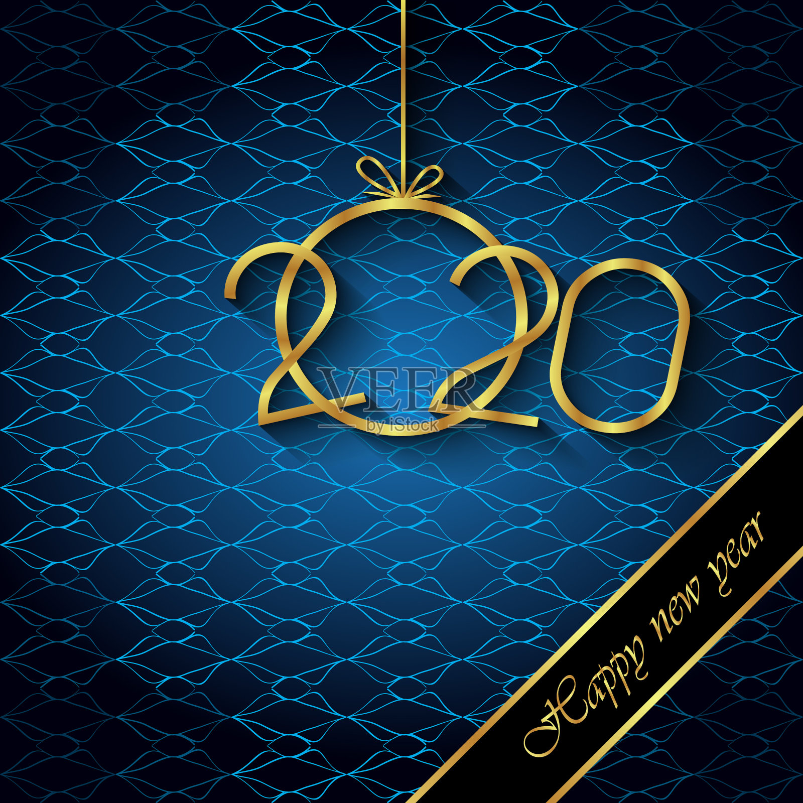 2020年新年快乐背景插画图片素材