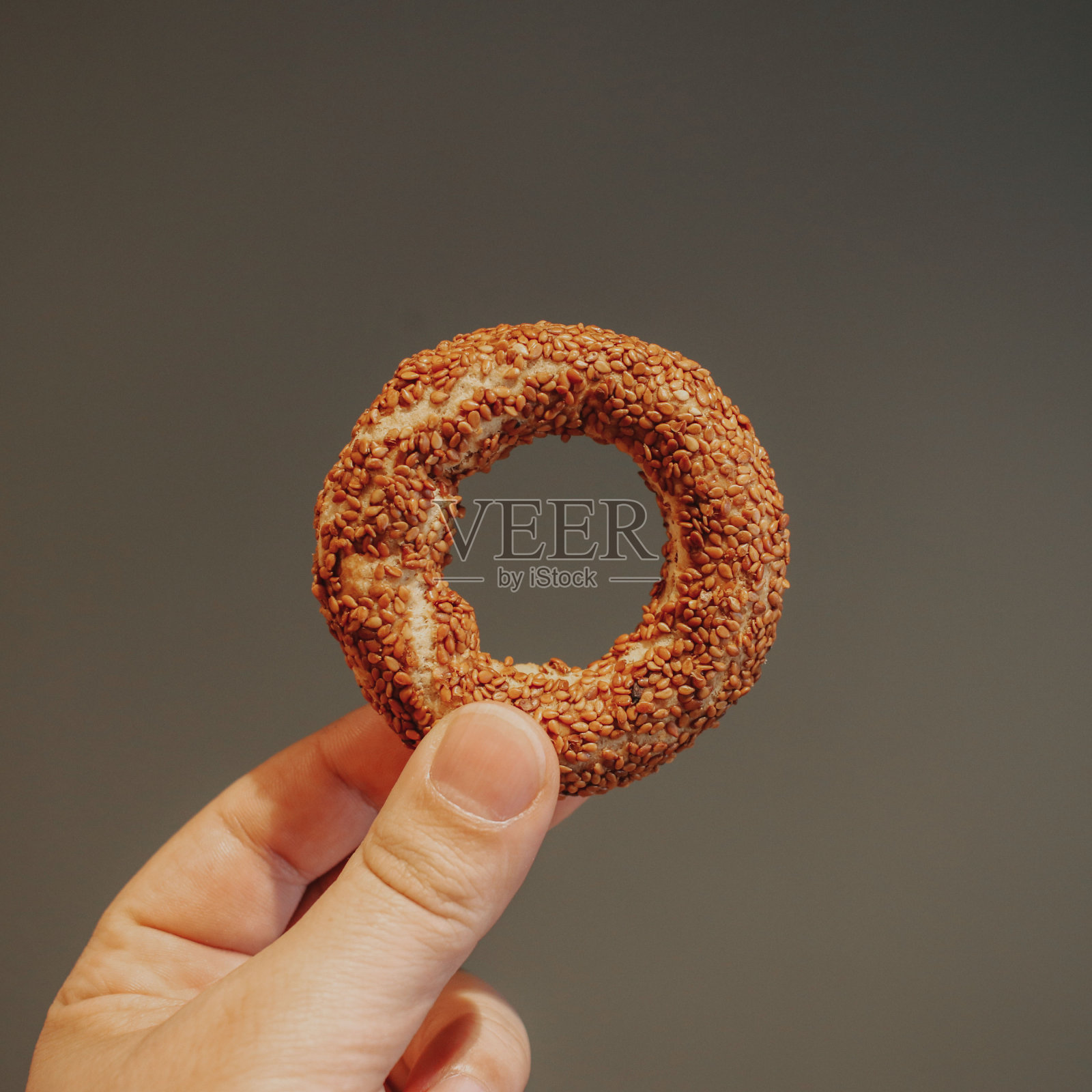 迷你土耳其百吉饼,蜡烛百吉饼,蜡烛西米特照片摄影图片