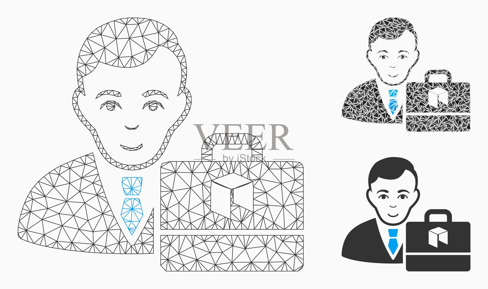 新会计网胴体模型和插画图片素材