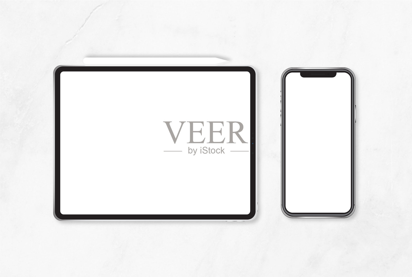 智能手机和平板电脑模型插画图片素材