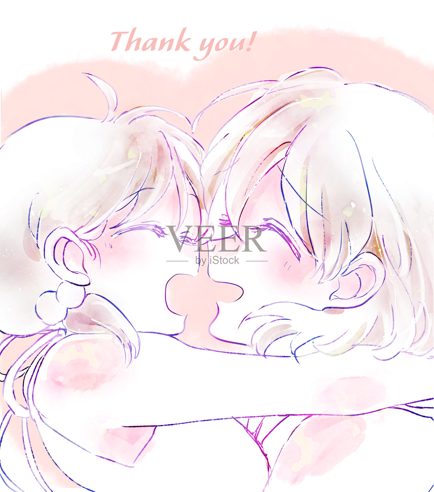 快乐的母女插图设计元素图片