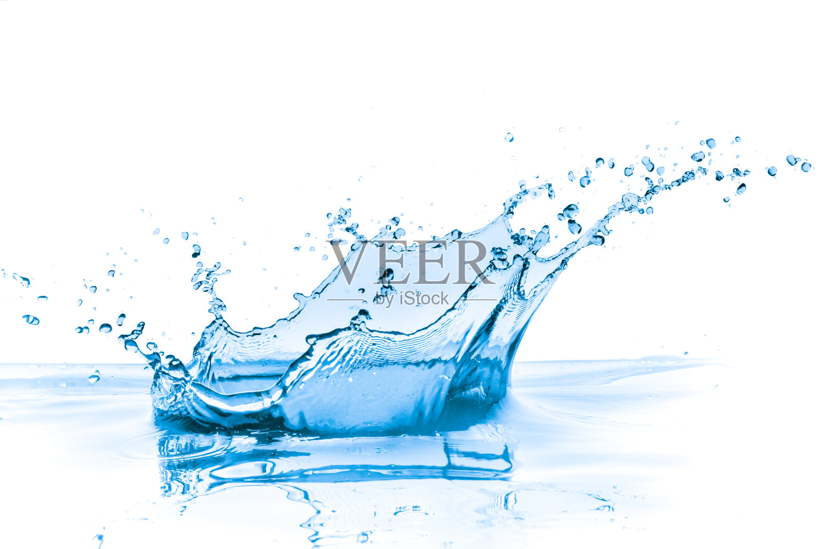 蓝色的水溅照片摄影图片