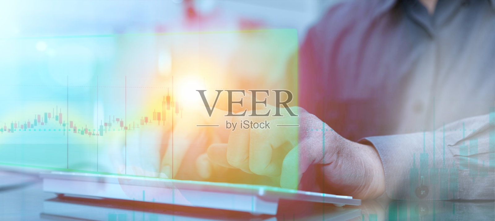 用商人手写式的市场波动计算机图形照片摄影图片