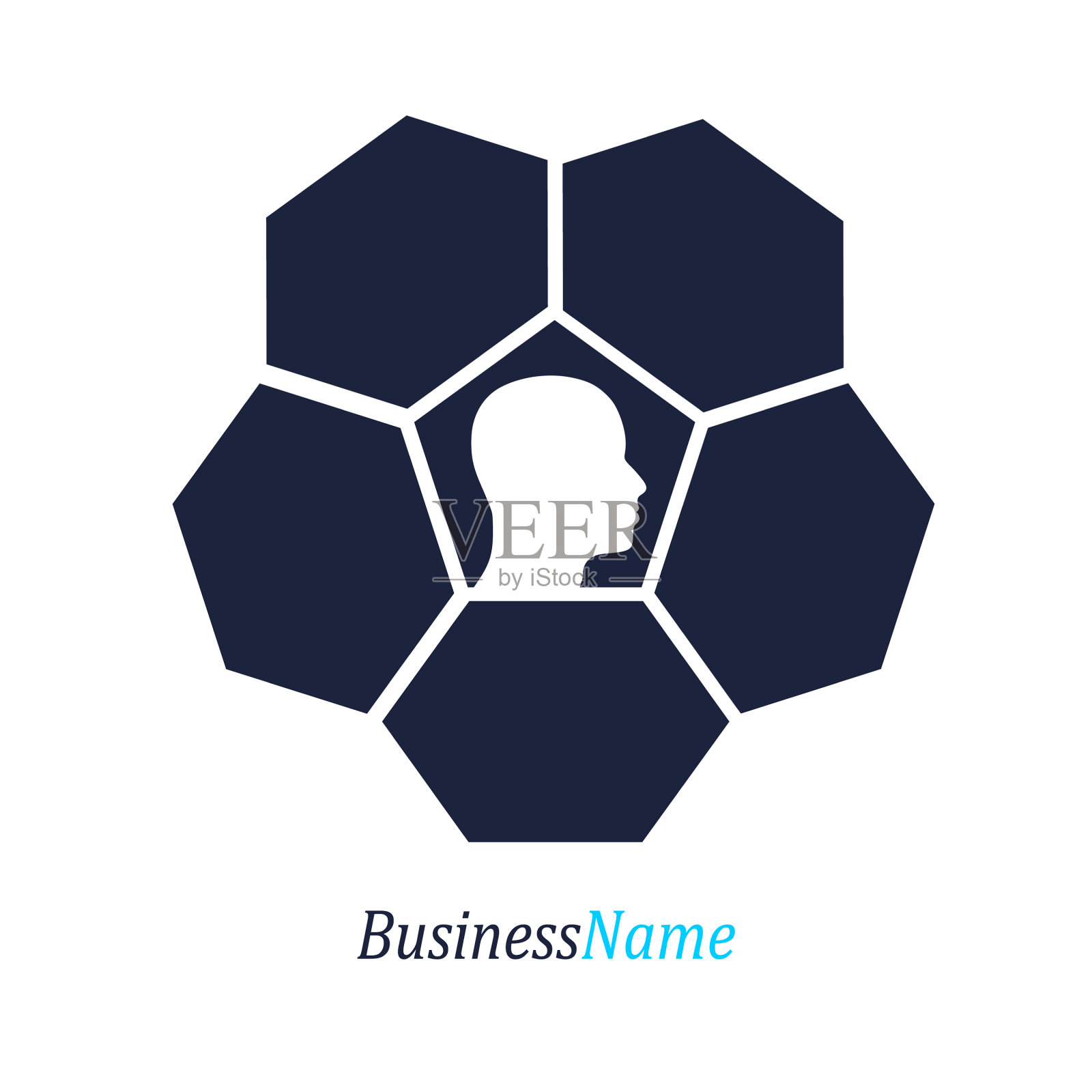 几何设计会徽图标素材