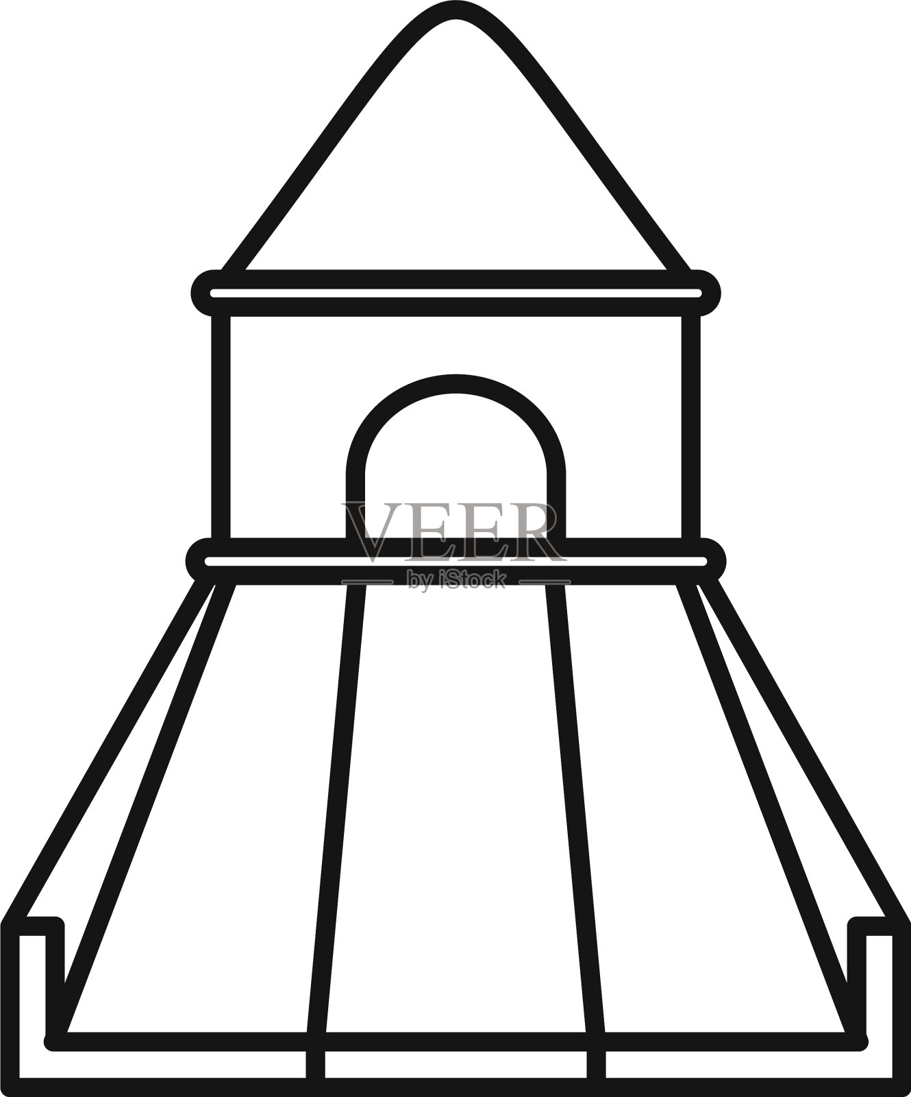 橡胶小孩幻灯片图标轮廓风格设计元素图片