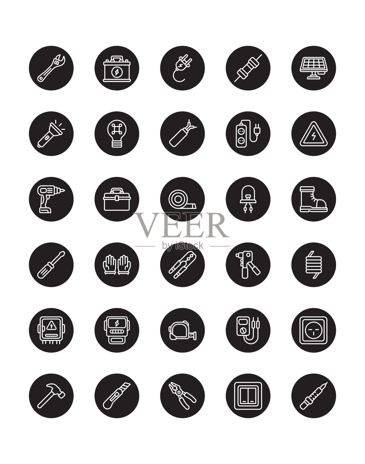 行业图标设置30孤立在白色背景图标素材