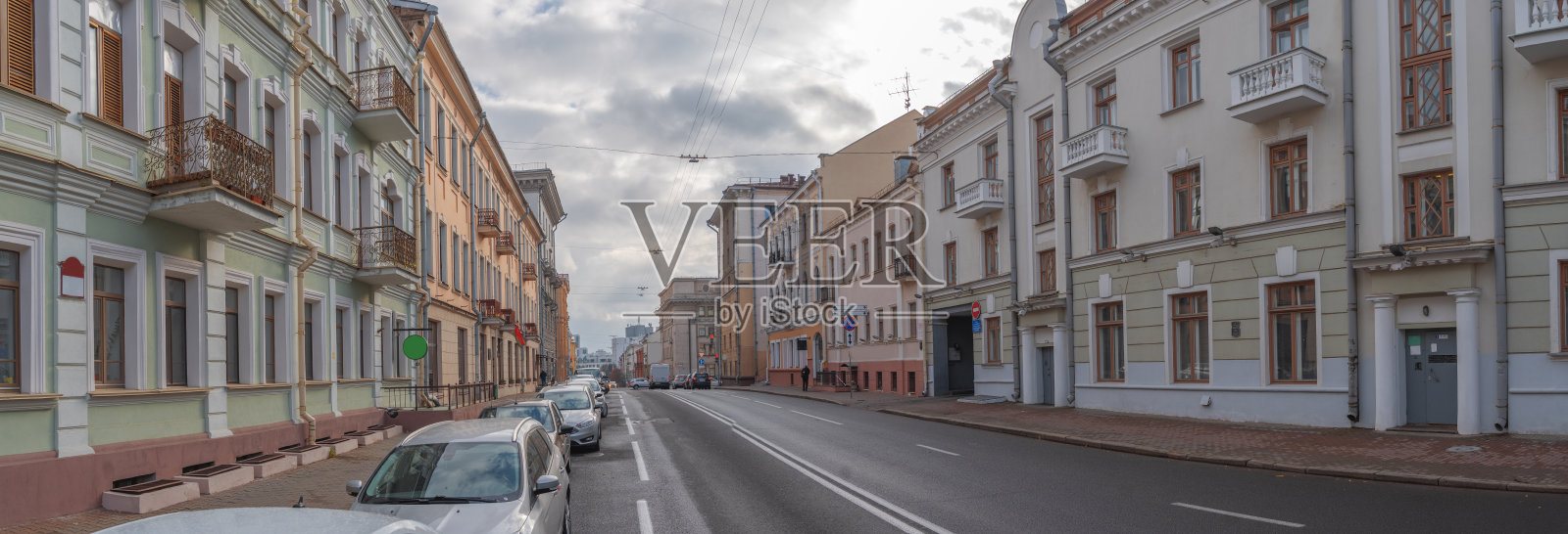 明斯克历史城市中心。照片摄影图片