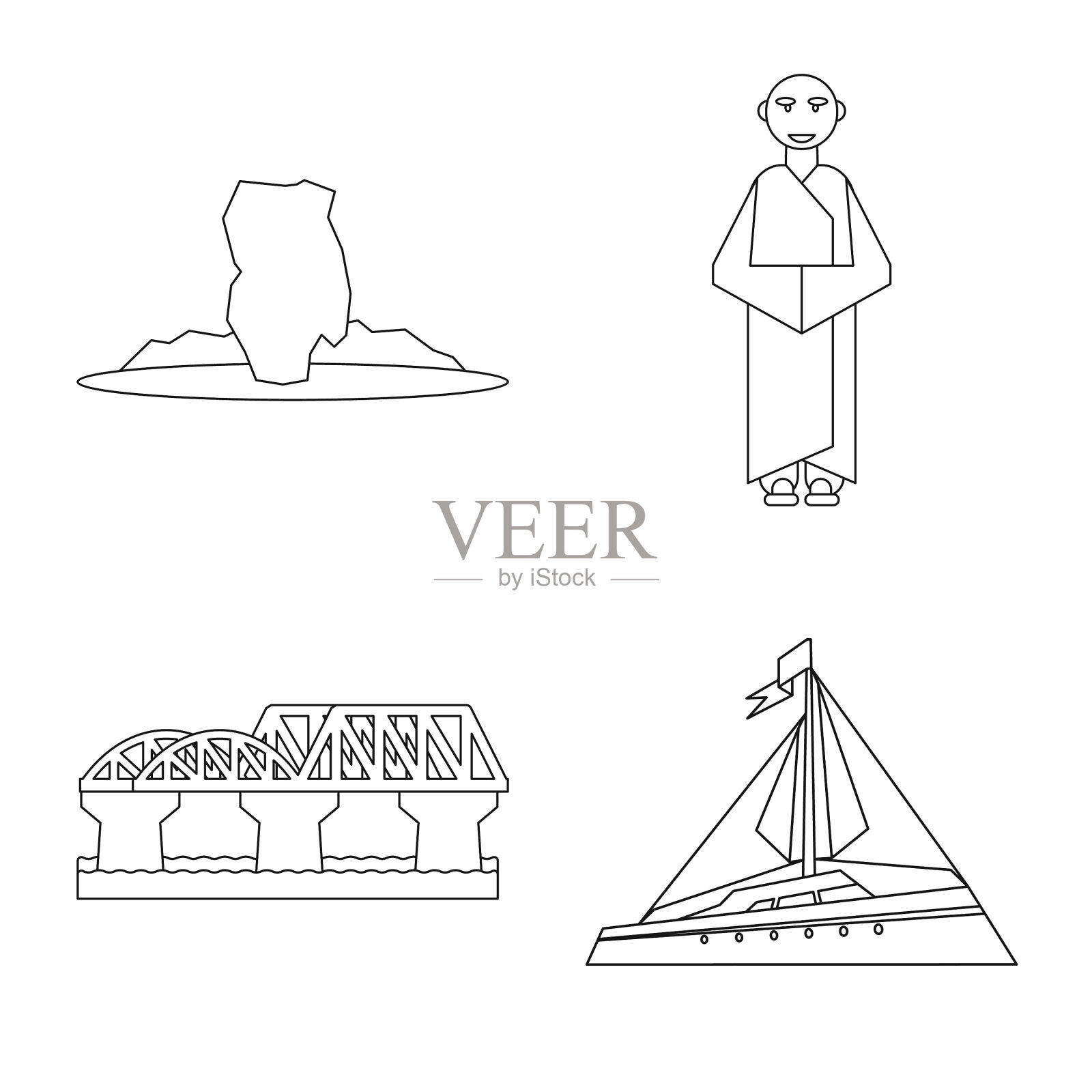 设计地标和文化标志插画图片素材