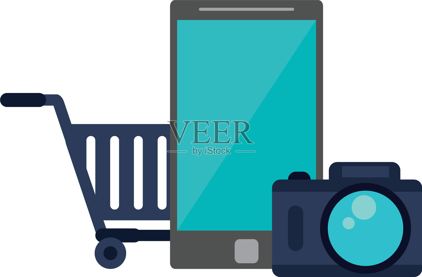 网上购物电子商务销售卡通插画图片素材