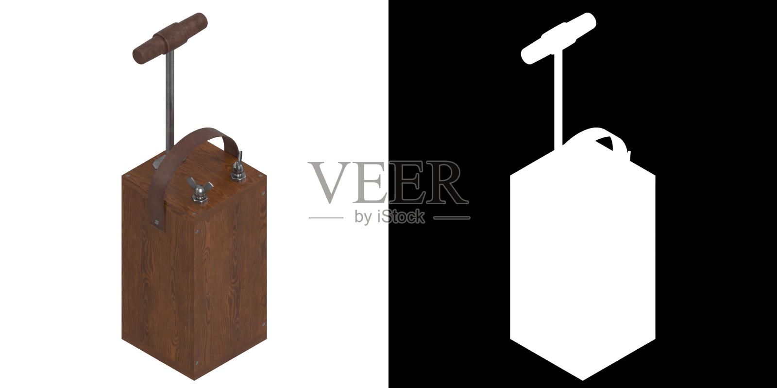 炸药柱塞式爆破机照片摄影图片