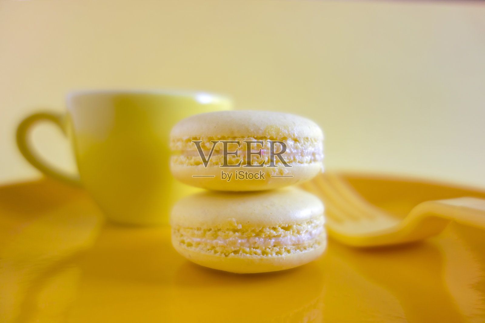 黄色的杏仁饼干照片摄影图片