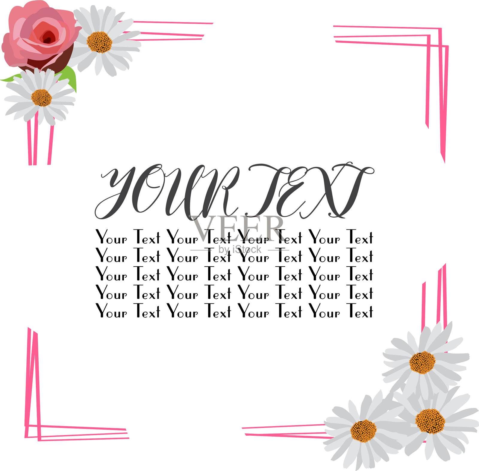 孤立的花卉火焰插画图片素材