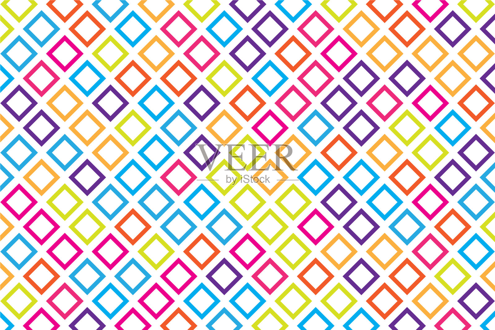 彩色几何菱形无缝图案插画图片素材
