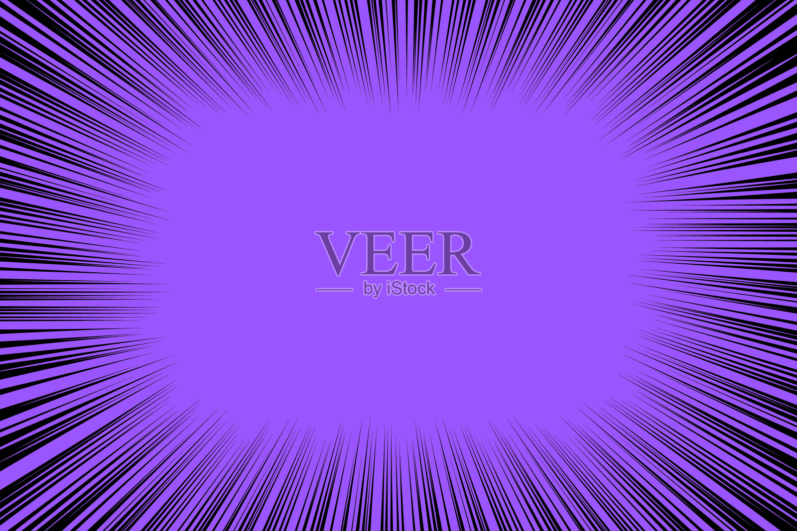 径向运动速度线为漫画或爆炸绘制矢量背景。插画图片素材