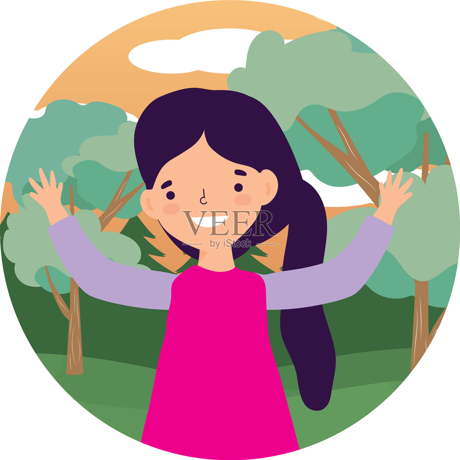 孤立的化身女性设计设计元素图片