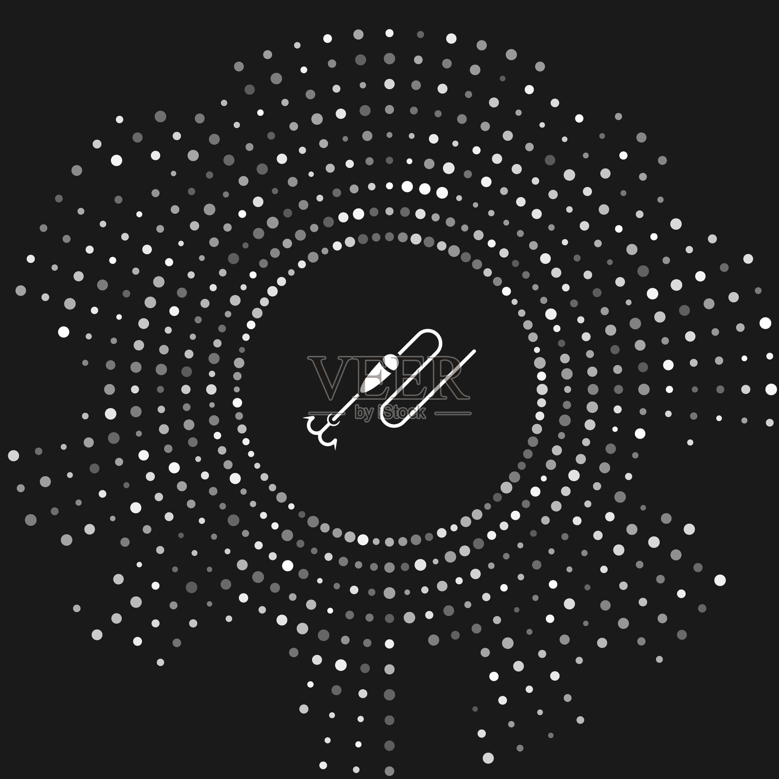 白色钓鱼线与钩和浮动图标插画图片素材