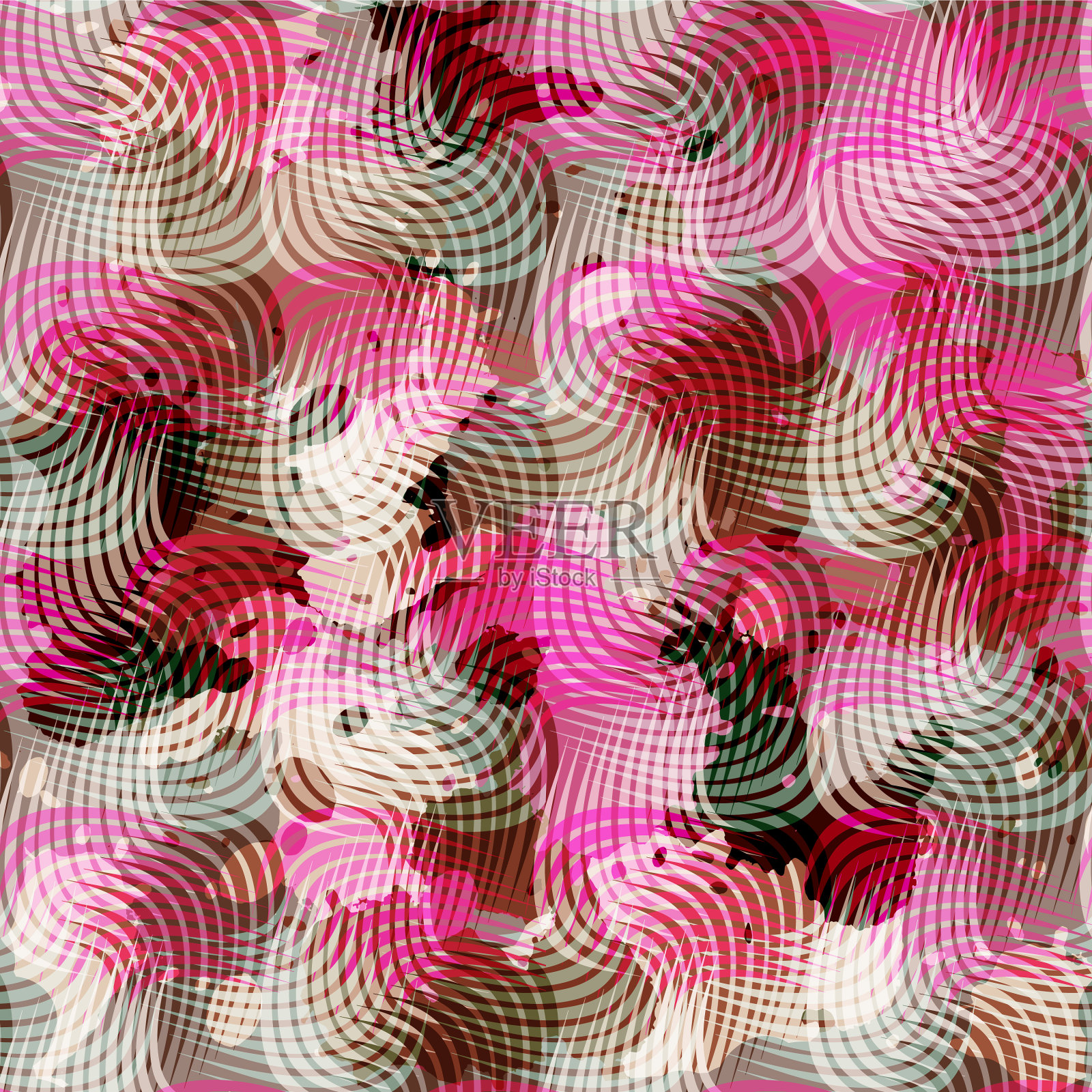 几何背景上无缝的涂鸦插画图片素材