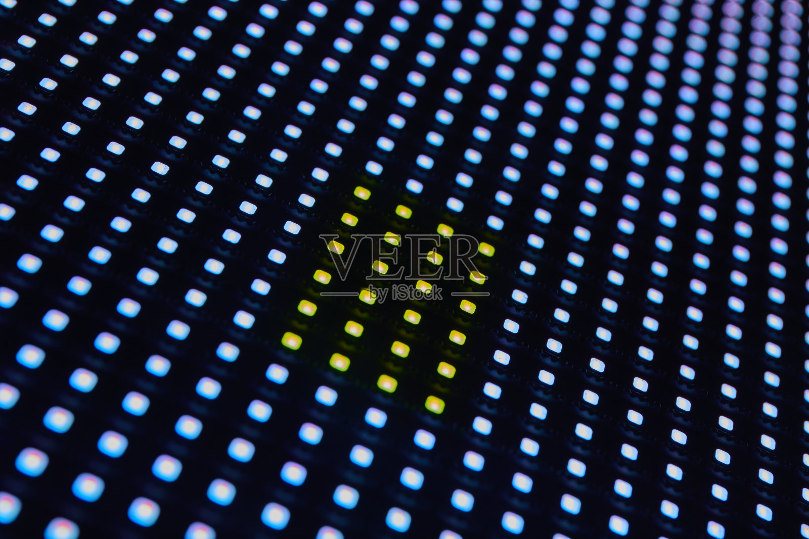 抽象数字监视器中的黄色正方形区域照片摄影图片