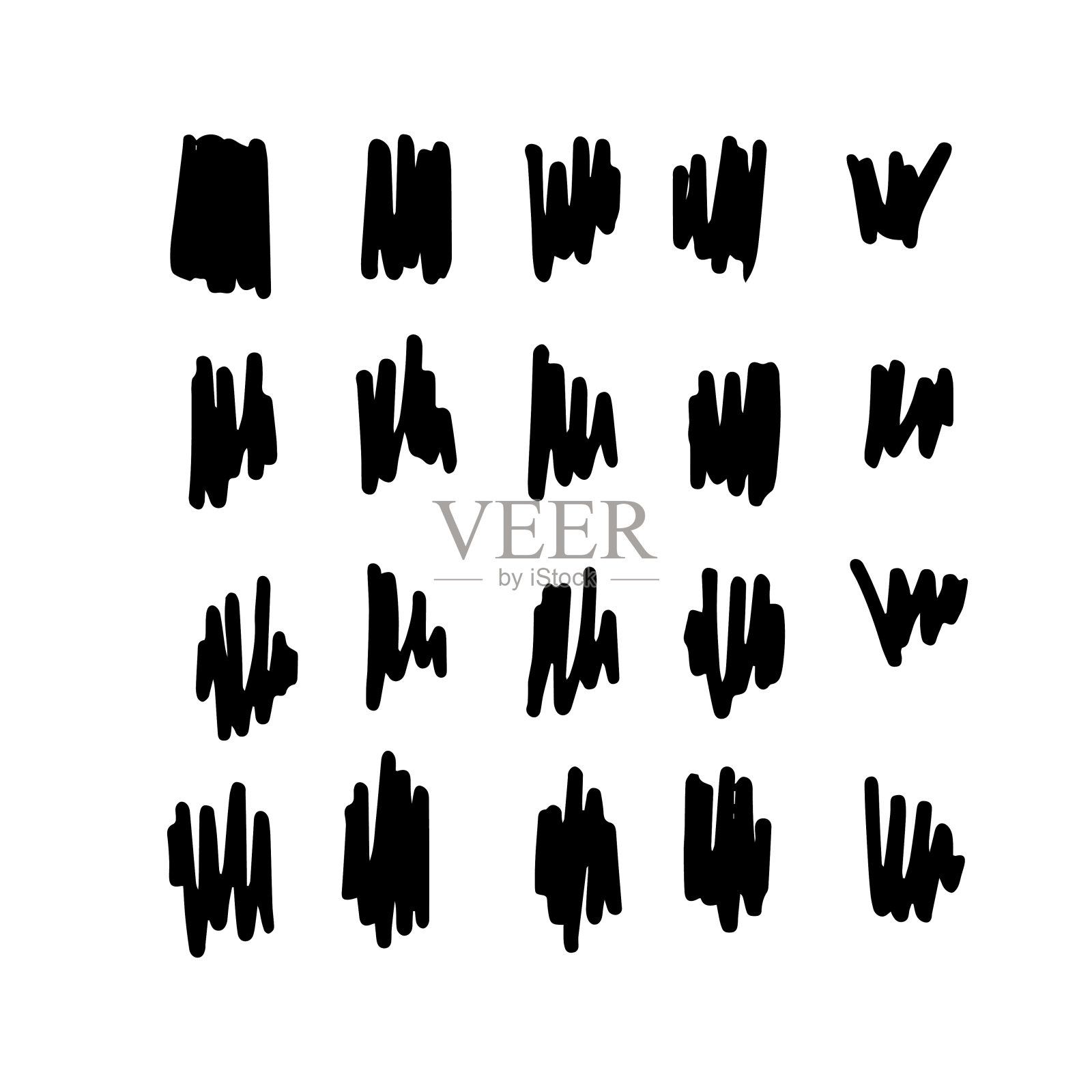 涂鸦几何形状和纺织品插图矢量插画图片素材