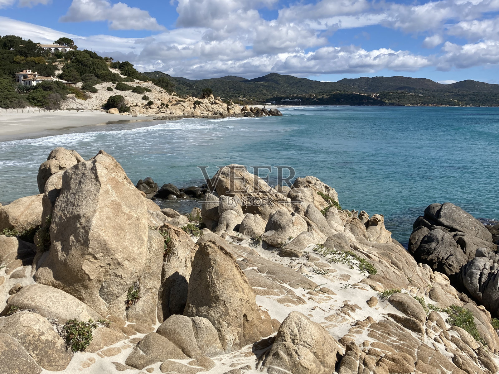 意大利-撒丁岛-诺特里港和锡(villasimus)照片摄影图片