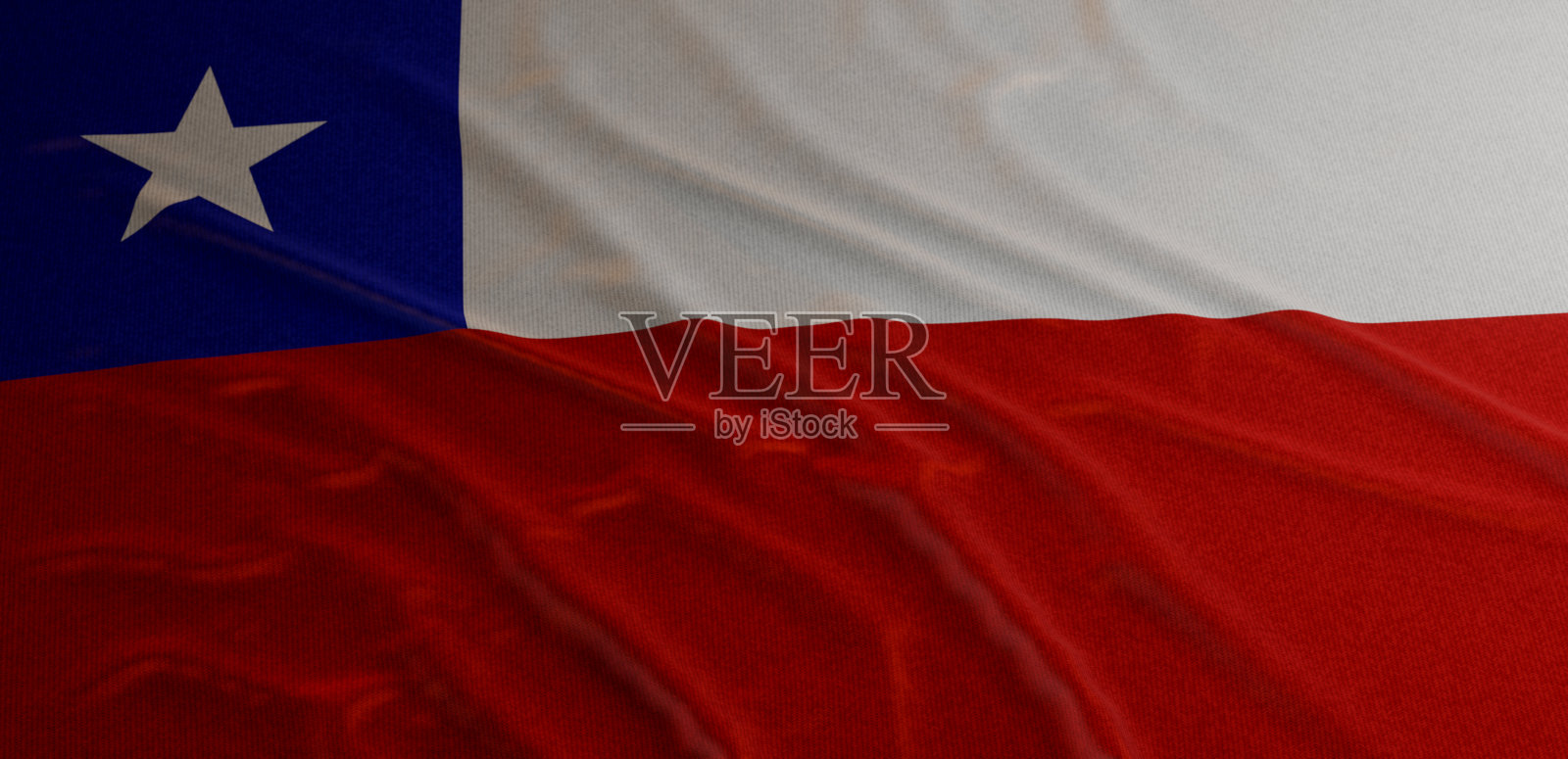 智利国旗的折叠3d渲染特写照片摄影图片