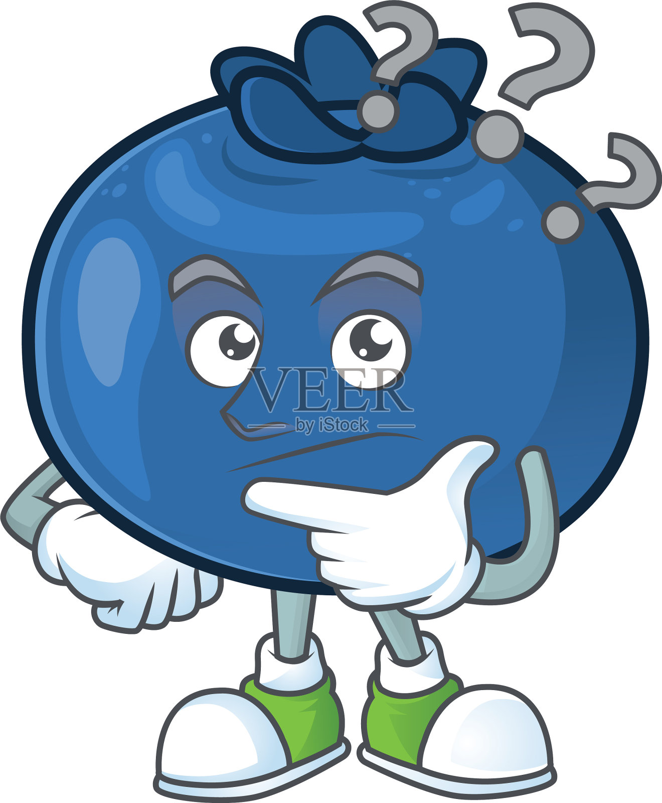 想着新鲜的蓝莓人物设计设计元素图片