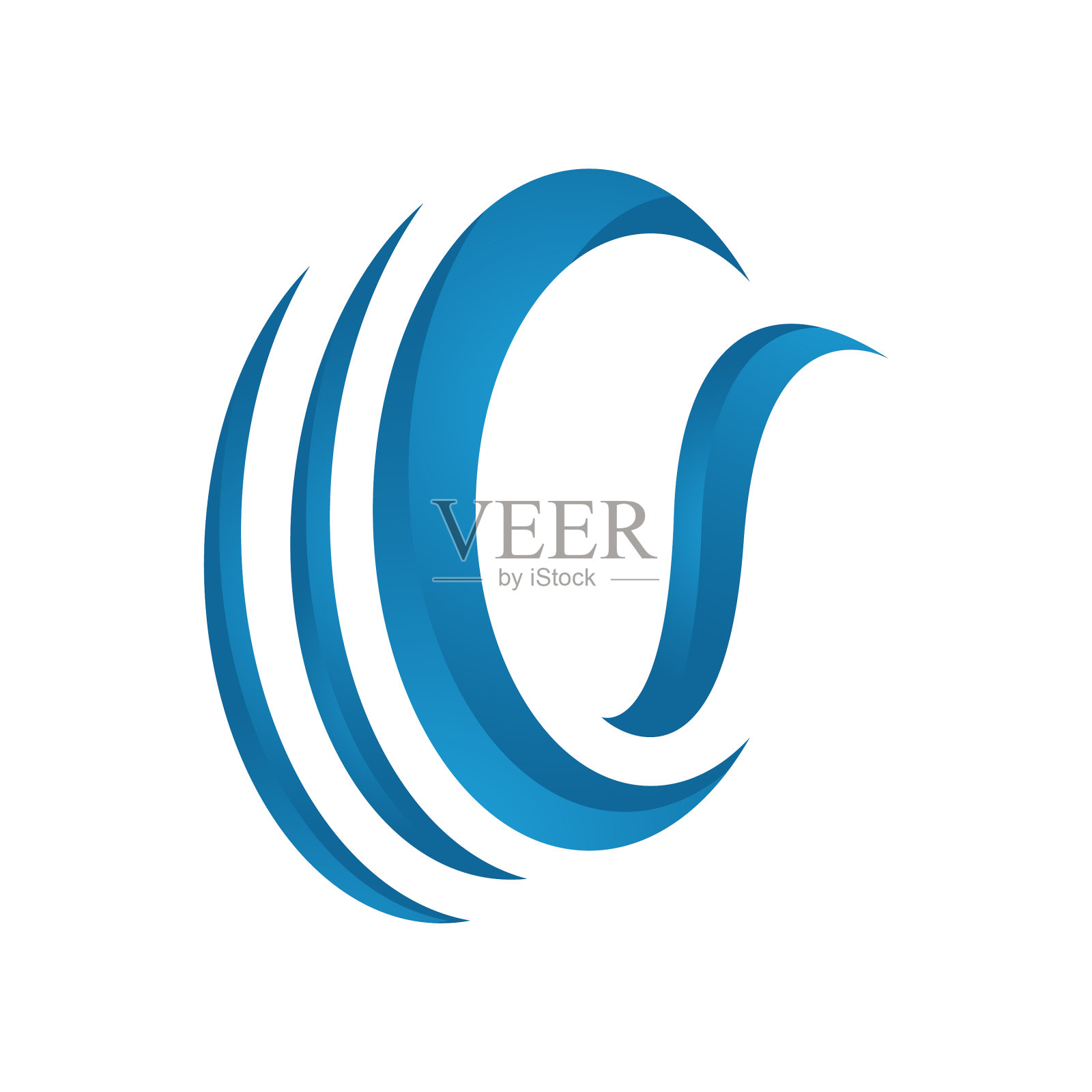 海水波浪logo设计模板水插画图片素材