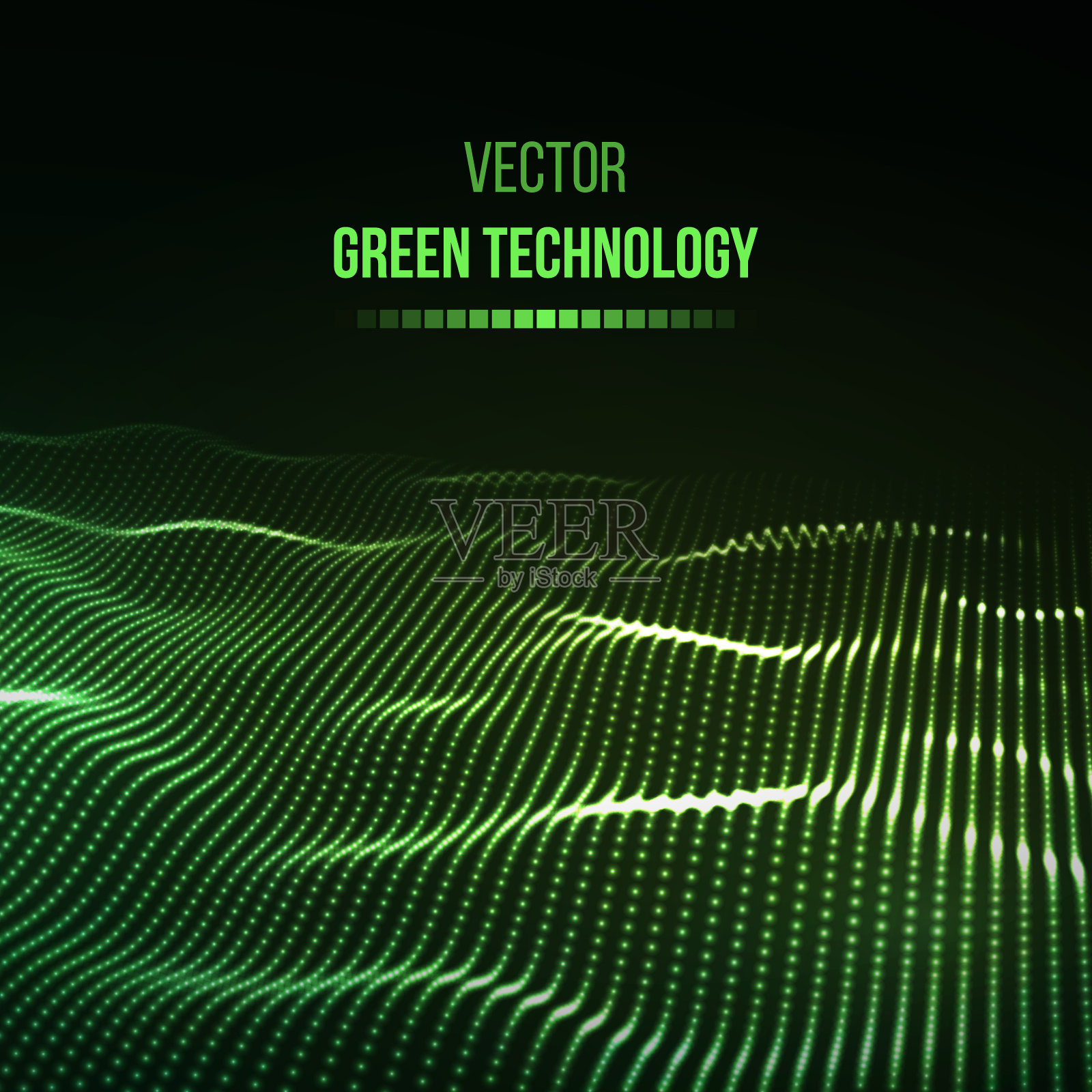 绿色技术背景。绿色能源矢量插图eps10。团队沟通理念绿色背景。矢量演示技术背景插画图片素材