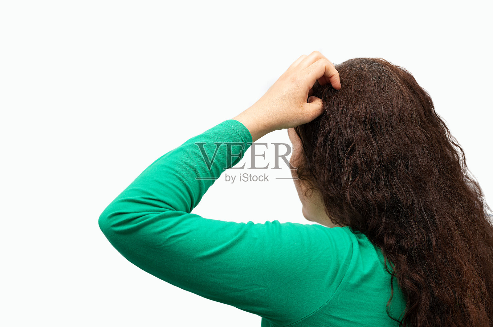 女人看向背景照片摄影图片