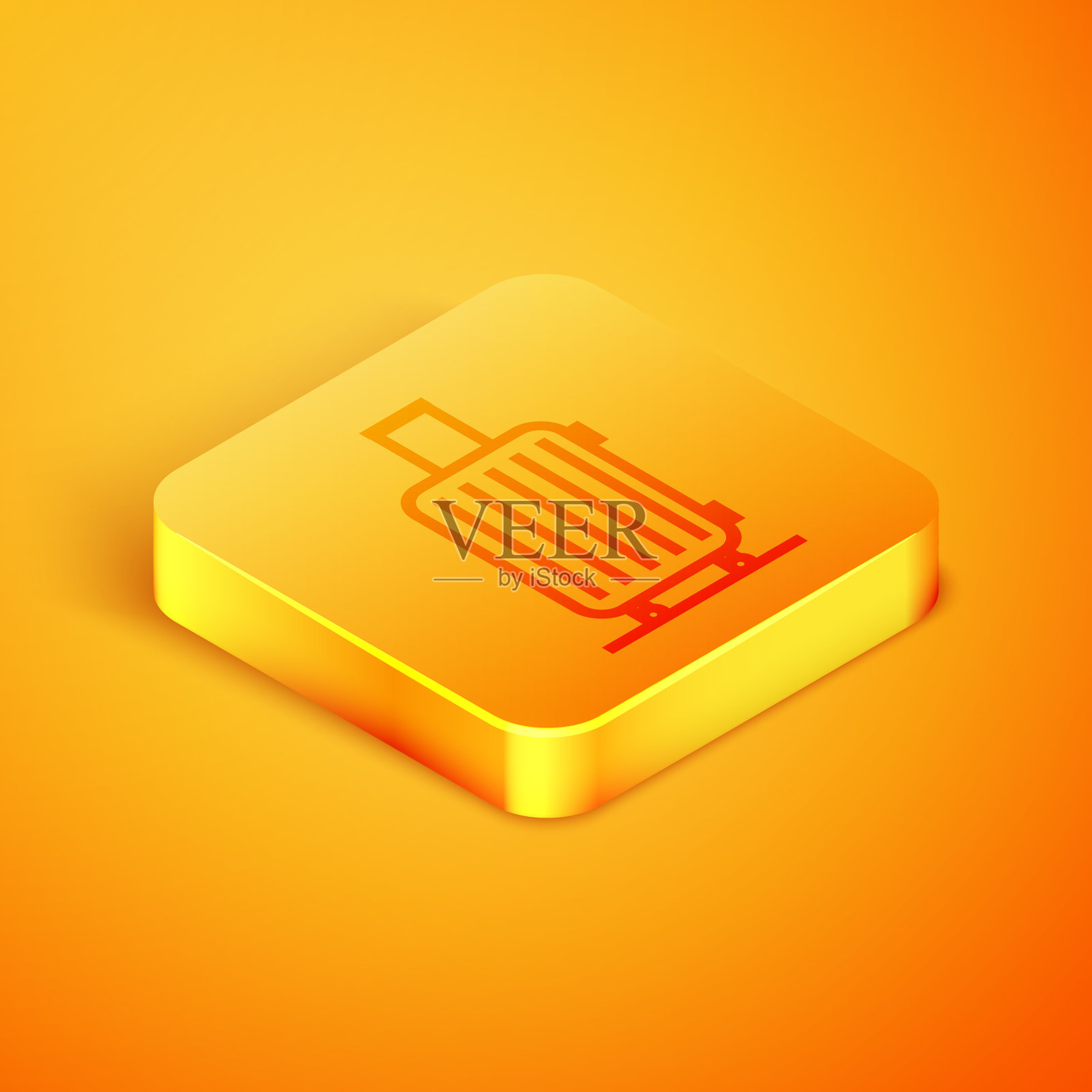 等距线旅行箱图标隔离图标素材