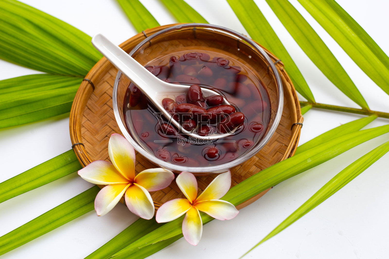 甜煮红豆,美味的甜点照片摄影图片