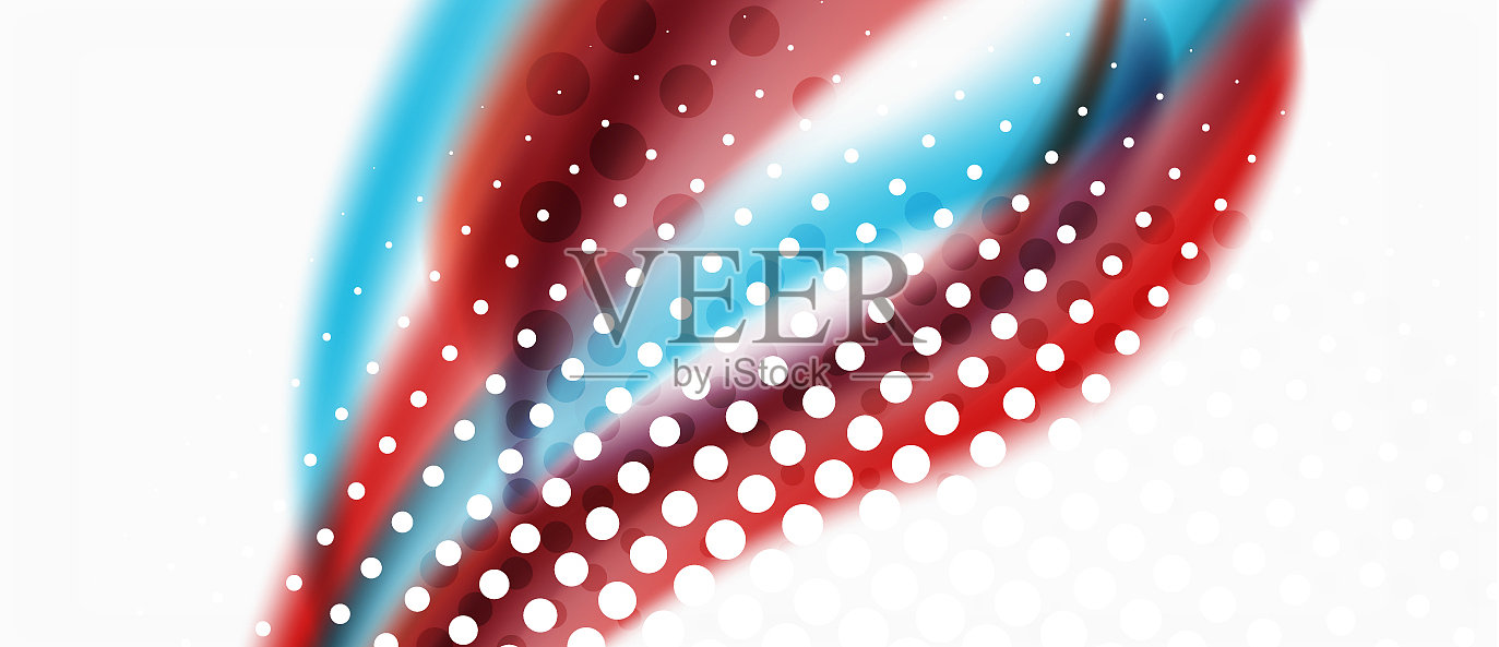 时髦抽象波浪模糊图案五彩插画图片素材