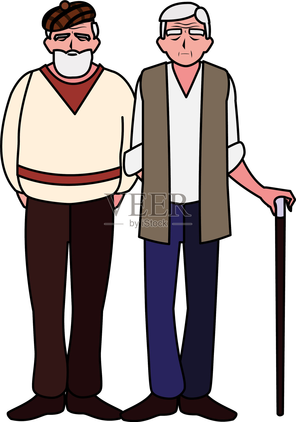 祖父卡通设计图标设计元素图片