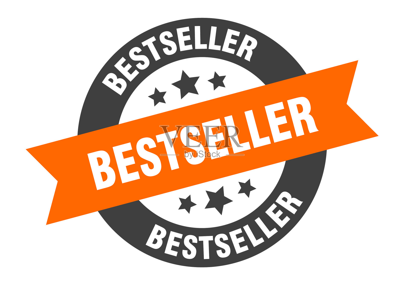 最畅销的标志最畅销的橙黑圆插画图片素材