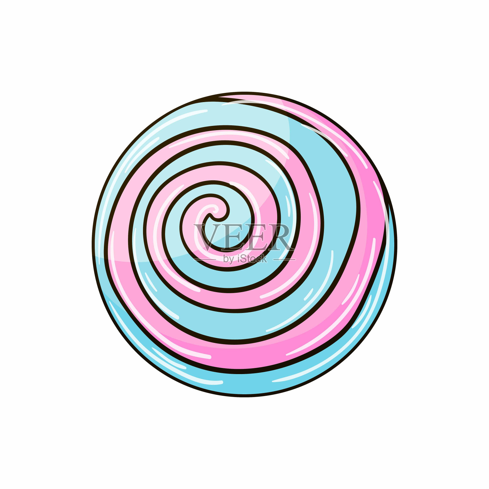 插图手绘风格。甜甜的甜点,图形元素的设计插画图片素材