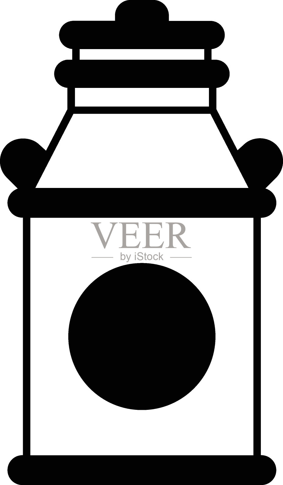 旧牛奶罐奶牛农场矢量图标设计,农场和农业符号,村庄生活标志,农村和牲畜插图,牛奶搅拌器概念插画图片素材