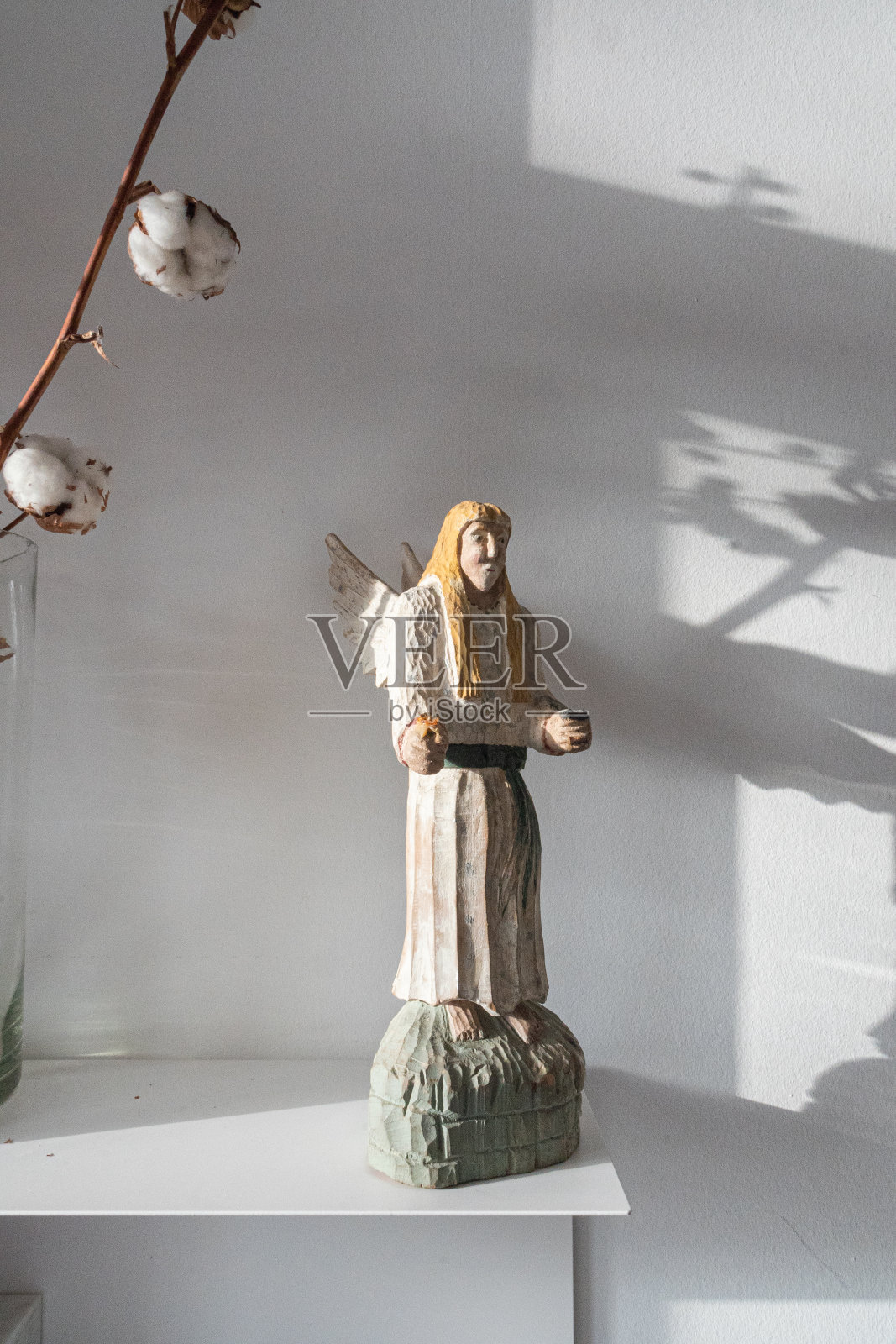 石头天使雕像照片摄影图片