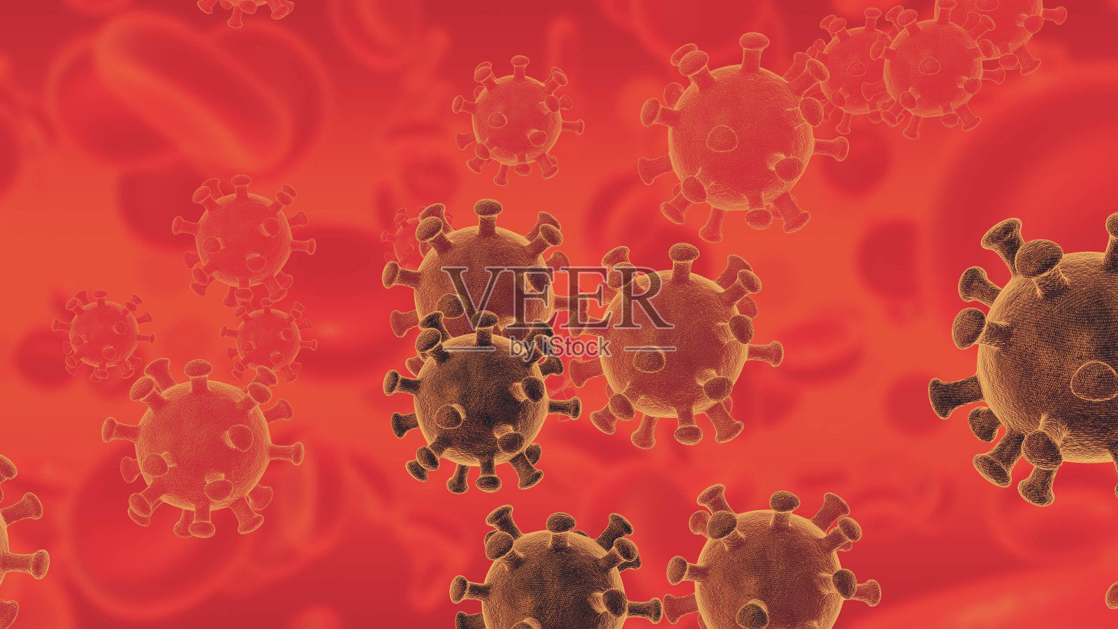 冠状病毒细胞摘要医学背景照片摄影图片