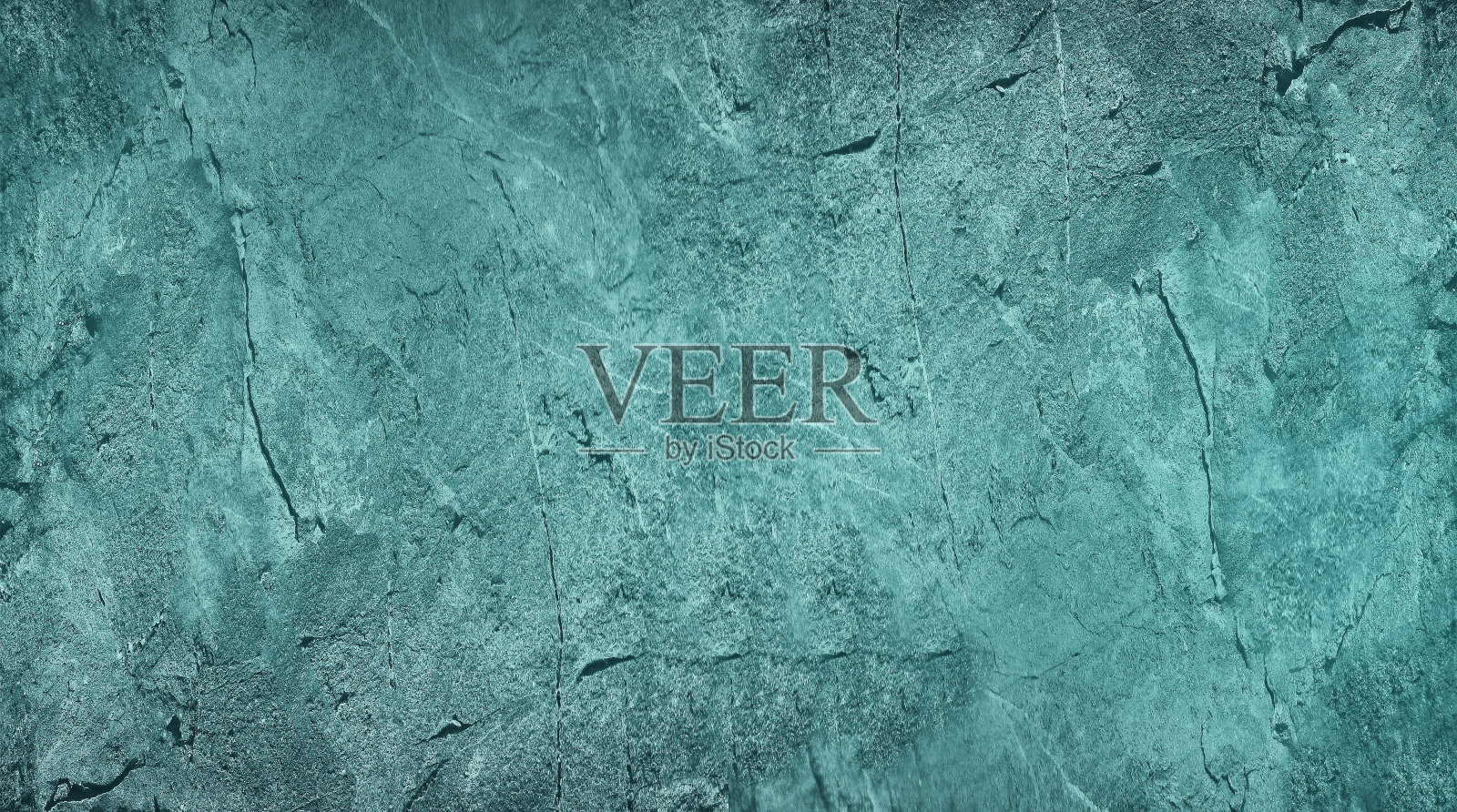 蓝绿色的抽象背景。色调粗糙的岩石表面纹理。美丽的蓝绿色背景与复制空间的设计。照片摄影图片