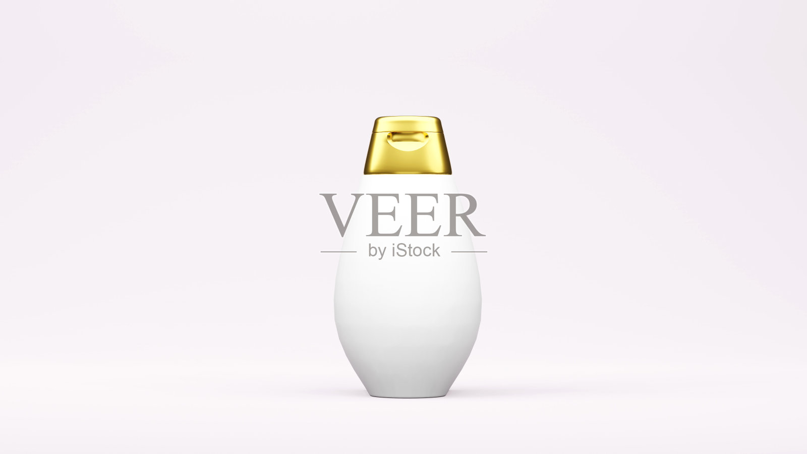 白色和金色的彩色瓶包3D渲染照片摄影图片