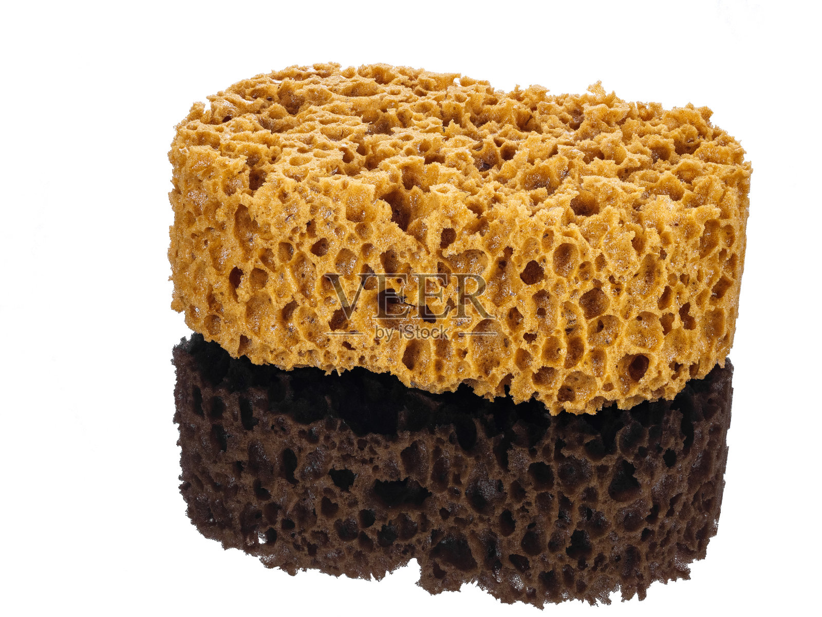 海绵装饰效果孤立在白色。照片摄影图片